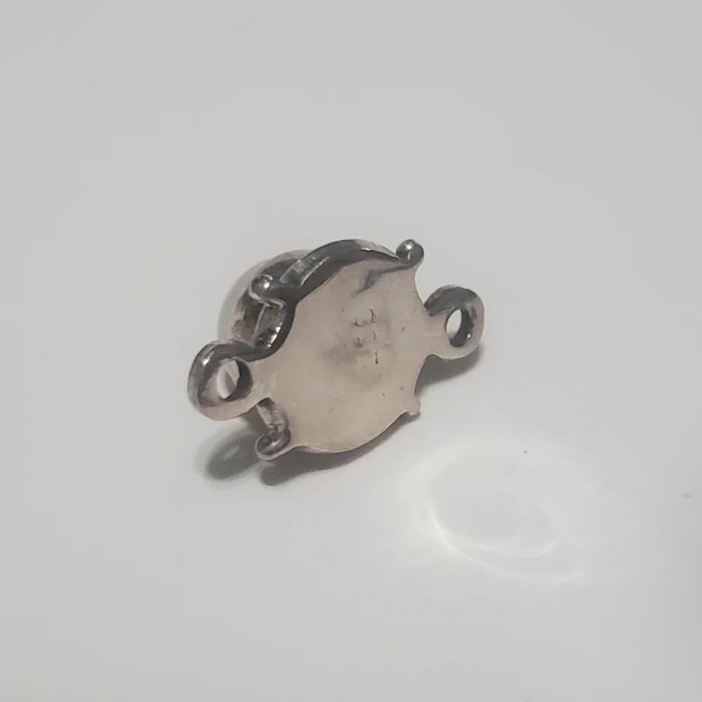 2/$20 Link Sterling Silver with Cultured Freshwater Pearl (Bleached) 18x10mm
